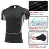 Running Jerseys Men Compression Short Sleeve T-shirt Sport Tops Quick Dry Male Gym Fitness Shirts Bodybuilding Workout Summer Tee Shirt