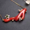 Fine Jewelry Real 18K white AU750 100% Natural ITALY Origin Red Coral Gold pendant neckalces for women