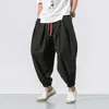 Zomer Stijl Harem Broek Mannen Chinees Casual Losse Katoen Linnen Sweatpants Jogger Streetwear Broek ABZ397 210715