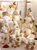 Weihnachtsdekorationen, große Bronzing-Plüschpuppen, Weihnachtsmann, Schneemann, Spielzeug, Weihnachtsfiguren, Geschenk für Kinder, weißer Baumschmuck