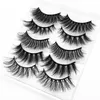 5 pairs lashes fluffy handmade false eyelashes soft long natural faux cils 3d eyelash extension make up tools