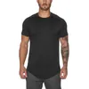 T-shirts Mesh T-shirt Kläder Tight Gyms Mens sommar Märke Toppar Tees Homme Solid Quick Dry Bodybuilding Fitness Tshirt