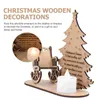 Christmas Decorations 1PC Exquisite Decor Xmas Creative DIY Wood Adornment