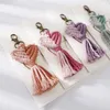 Valentine's Day Gift Tassel Keychains Pendant Heart Shaped Hand Woven Keychains Luggage Decoration Key Chain Keyring