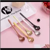 Spoons Flatware Kitchen, Dining Bar Home & Gardenstainless Steel Spoon Cartoon Stir Dessert Supplies Cute Cat Dog Hollowing Out Paw Coffee Sc