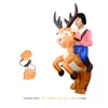 Kids Christmas Decor Reindeer Inflatable Costume Suit Blow Up Inflatable Dress Jumpsuit for Dress Up Party Inflatable Costume Q0910