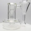 Стеклянная бонга кальяна утилизация Dab Rig Smoking Tripe Уникальная матричная дерево Perc 7 -дюймовая высота