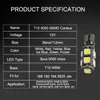 50PCS Red T10 W5W 5050 9SMD LED CANBUS ERROR Fria billökar för 192 168 194 2825 CLEARANCE LAMPS License Plate Lights 12V