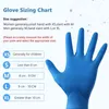 Gants jetables bleus 100pcs Pvc non stériles sans poudre Fournitures de nettoyage en latex Cuisine et aliments - Ambidextre Lle10276