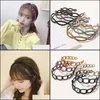 Headbands Jewelry Jewelrycreative Fashion Candy Color Hollow Chain Headband Women Girls Charm Plastic Non-Slip Hair Hoop Party Club Headwear