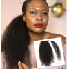 Extension de cheveux humains bouclés autour de la queue de cheval, queue de cheval crépue ondulée pour femmes noires, postiche avec cordon de serrage épais avec fixation à clip, queue de cheval 120 g, couleur naturelle