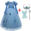 Girl's Dresses Princess Costume Halloween Carnival Cosplay Chidlren Girls Dress Up Wedding Birthday Party Kids For Size 4-10T