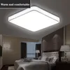 Luzes de teto Square LED 12W/24W/36W/48W Lâmpada de controle remoto para a sala da sala da sala Decoração de cozinha moderna Luz do painel