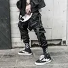 Houzhou Spodnie Cargo dla Mężczyzn Joggers Hip Hop Techwear Streetwear Casual Gothic Spodnie Male Letnie Czarne Dresy Wstążki 211112