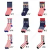 2024 Trump Chaussettes Président MAGA Trump Lettre Bas Étoiles Rayées Drapeau Américain Chaussettes De Sport MAGA Chaussette Party Favor DHF53