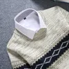 Camisola de inverno homens 2020 marca O-pescoço pulôver de tricô padrões de algodão quente blusao masculino masculino suéter masculino casaco m-xxl 50 y0907