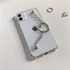 Ins korea love heart запястье браслет прозрачные чехлы для телефона для iPhone x xr xs 12 11 pro max 7 8 плюс SE2 мягкая TPU подушка безопасности подушки безопасности TPU