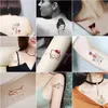 30 stuks/set Cartoon Tijdelijke Tattoo Sticker Gekleurde Tekening Bloem Leuke Kinderen Body Tatoo voor Vrouwen Mannen Decal