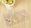 A6 PVC Notebook Pocket with 6 Holes Glitter Plastic Binder Inserts Pockets 6 Ring Loose Leaf Bags Filofax Zipper Envelopes Bult-in Flakes#193