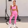 Solid Seamless Set Push Up Bra and Legging Women Gym Set Clothes Seamless Workout Fitness Tracksuit Fitness Sports Set Y0625