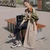 女性のトレンチコートレディースウィンドブレーカーロングスプリング秋のビッグサイズ韓国のルーズレディースコートコットンハイエンドlinedカジュアルマントの女性