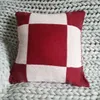 Vävd ullsoffa kuddefodral Letter Plaid Home Throw Pillowcase Vuxen sängkläder Kuddar täcker kudde två storlekar