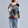 T-shirt da donna allentata casual in cotone stile coreano taglie forti vintage autunno t-shirt da donna t-shirt da donna 2021 top streetwear 210317