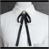 Neck Ties Fashion Drop Delivery 2021 Handmade Bow Tie Mens Unisex British Business Banquet Cocktail Party Wedding Groom Suit Shirt Aessories