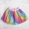 子供服ファッションカラースパンコール子供のスカート卸売女性の赤ちゃんブーフィンスカート+プリンセスハーフネットガーゼヘッドドレス2セット