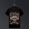 Skull S Koszulki Mężczyźni Marka Krótki Rękaw Moda Mężczyzna Streetwear O Neck Slim Modal Bawełniane Tshirts Plus Size 6XL 210716