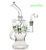 hookahs Double chamber Recycler bong with percolator beaker bongs