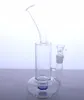 Bicchiere di vetro Bong Tornado Turbina a ciclone Percolatore blu Disco fumo Pipa ad acqua Olio di tabacco Dab Rigs