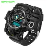 Wodoodporne zegarki sportowe dla mężczyzn Moda męska Boy LCD Digital Stopwatch Data Gumowa Wrist Watch Relogio Masculino X0524