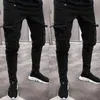 2019 Fashion Black Jean Men Denim Skinny Biker Jeans Destroyed Frayed Slim Fit Pocket Cargo Pencil Pants Plus Size S-3XL Y0927