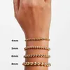 Fili di perline 3 PCSSET 854mm braccialetti elastici palline d'oro in argento Fashion per perle bohémian boho stile retrò 4112619