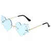 Frameless special-shaped Sunglasses personality flying sunglasses Fashion ball party funny glasses