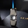 Creativo a prueba de viento Fingertip Gyro Jet encendedor Metal butano Gas antorcha encendedor de cigarrillos rueda de molienda cigarro Flint encendedor Gadget regalo