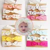 3 stkset katoen konijn oor tulband boog elastische haarband meisjes haaraccessoires prinses kerstdag geschenken baby hoofdband