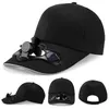 Solar Power Fan Hat Snapbacks Cooling Cool Golf Baseball vandring Fiske utomhus cap274a