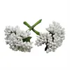 12個/ロット手作りの造花標識シュガーウェディングパーティーデコレーションDIY花輪ギフトボックススクラップブッキング安い偽の花Y0630