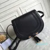 Fashion Brand Design Women Bag High Quality Cowskin Leather tassle Mini Marcie Bag Shoulder Messenger Saddle Bag