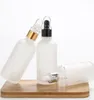 Bouteille en verre d'huile essentielle givrée, paquet de 5ml, flacons compte-gouttes pour lotion, parfum, cosmétique, voyage, facile à transporter, sous-emballage Botella de vidrio d