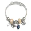 Nowy urok miłość motyl zroszony bransoletka biżuteria 6 kolor regulowany bransoletki bransoletki romantyczne akcesoria mody kobiety biżuteria q0719