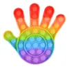 Tüm Tasarım Gökkuşağı Renk Kabarcık Fidget Sensory Oyuncak Yetişkin Çocuklar Masaüstü Parti Oyunu Komik Antistres Dekompresyon Oyuncaklar Hediye