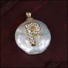 Earrings & Necklace Jewelry Sets 2021 Alphabet Letter Charm White Cz Crystal Real Pearl Gold Pendant Choker Drop Earring Set Braidal Women D