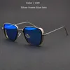 2020 nuevas gafas de sol para las mujeres Steampunk Hombres Vintage Cuadrado Marco de metal Gafas de sol UV400 Eyewear