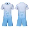 2021 Ensembles de maillots de football Ensemble de football bleu royal lisse absorbant la transpiration et respirant costume d'entraînement pour enfants 00000009