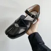 Womens Split Toe 고딕 펑크 샌들 신발 Creepers 일본어 하라주쿠 낮은 발 뒤꿈치 메리 얀스 윙팁 블랙 2021