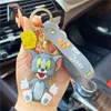 Porte-clés dessin animé mignon chaton souris poupée porte-clés femme exquise voiture pendentif couple sac mâle