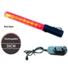 36CM Red Blue Rechargeable Traffic Light Baton Fire Control Fluorescent Rod LED Police Safety Command Stick Police Emergency Roadsafety Wand